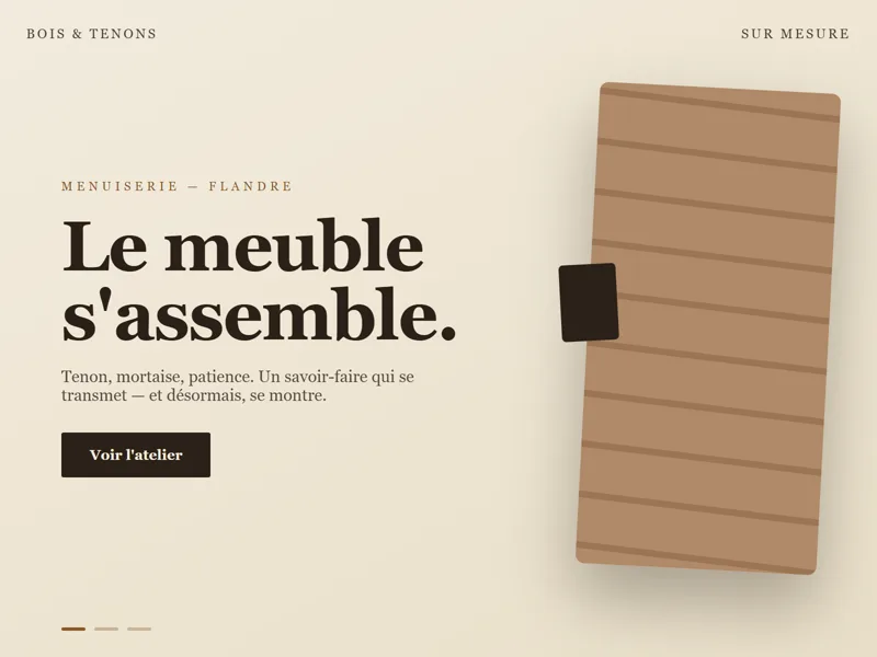 Concept de site — Bois & Tenons